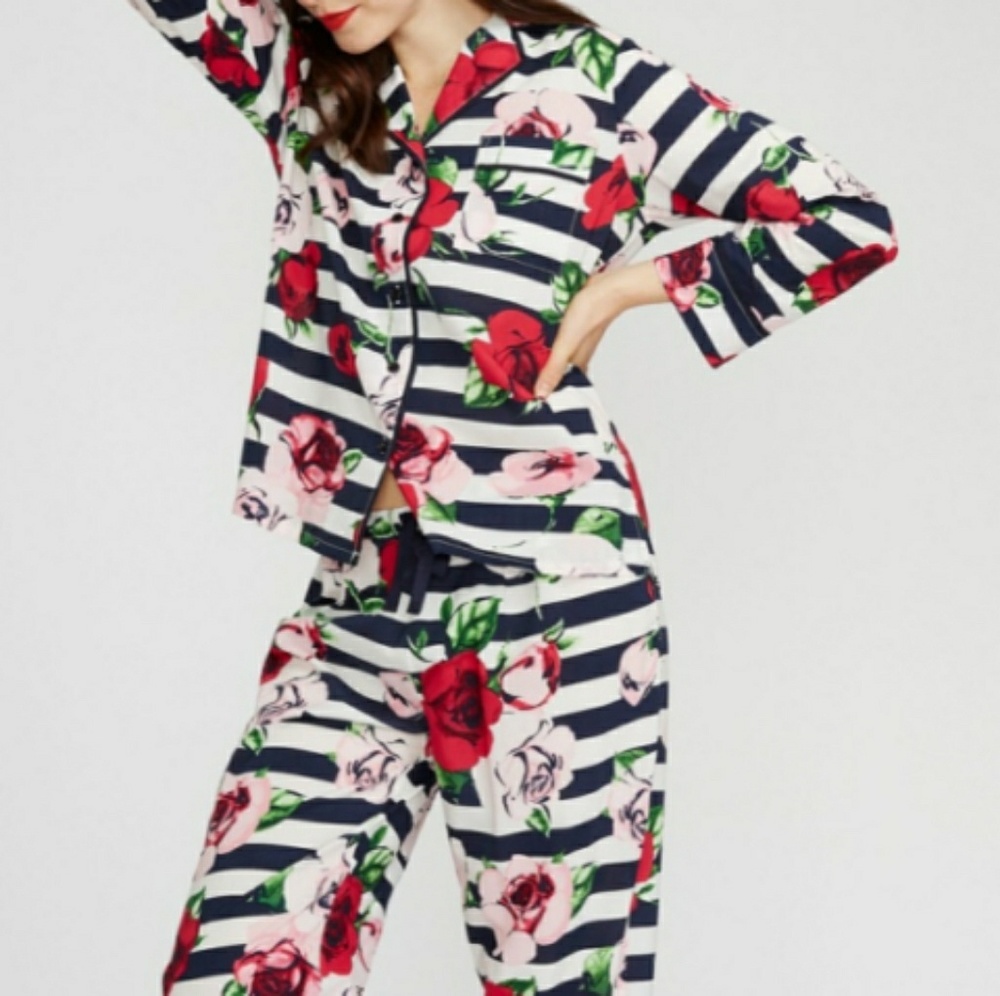 Kate Spade ♠ Floral Striped PJs Set